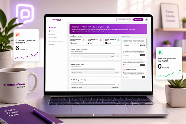 CommentWow Web Dashboard