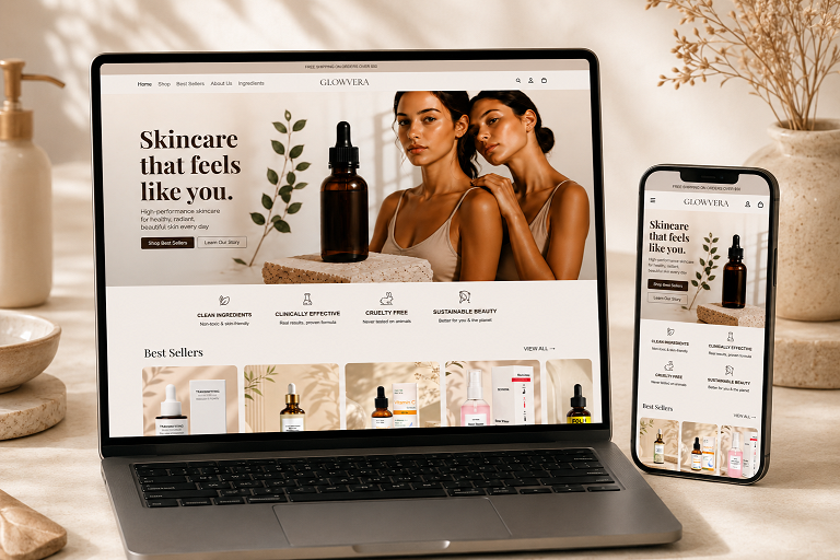 Glowvera Cosmetics Shopify Store