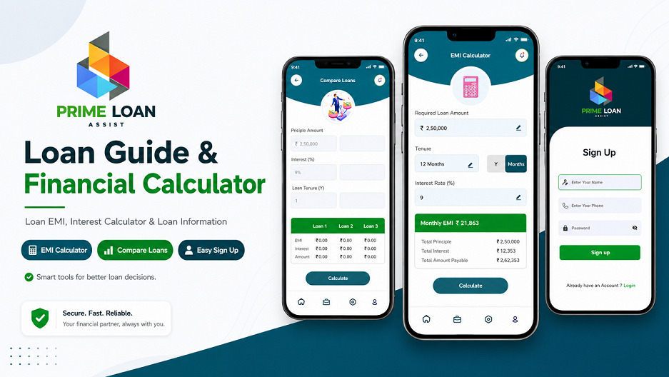 Prime Loan Android Application Mockup